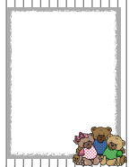 free teddy bears printable stationery for photo memory books