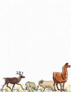 printable stationery freebies llama, farmyard or deer themed