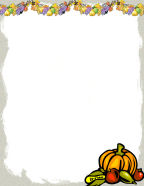 free printable autumn stationery for autumn harvest or Thanksgiving