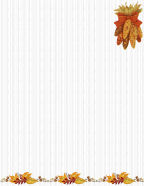 indian corn free autumn or fall stationery for october, thanksgiving or halloween