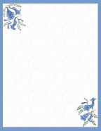 blue flowered stitched gardens computer letters or scrapbooks
