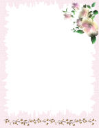 free floral stationery for digital letter writing or scrapbooks