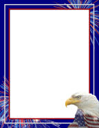 eagle themed stationery flying the flag and colors