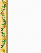 free floral side bordered computer stationery or scrapbook papers