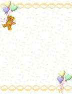 free spring teddy bear and balloons digital stationery or stationary