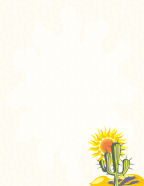 free hot summer stationery with cactus and sun in digital format