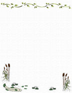 free digital summer fishing cat tails stationery for camping or autumn